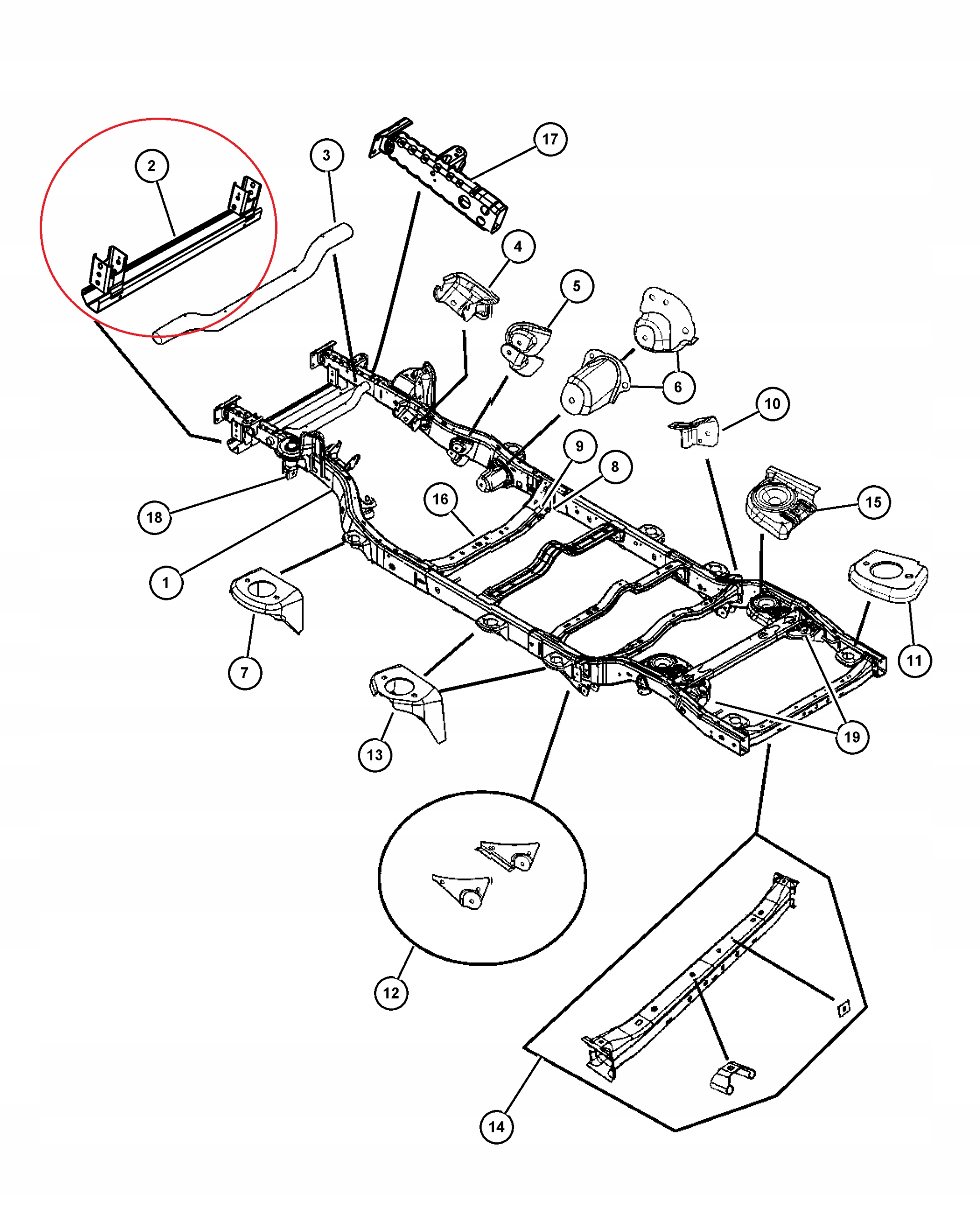 PRZEDNIA BELKA PRZÓD RAMY JEEP WRANGLER JK 07-17 2D 4D - obrazek 11