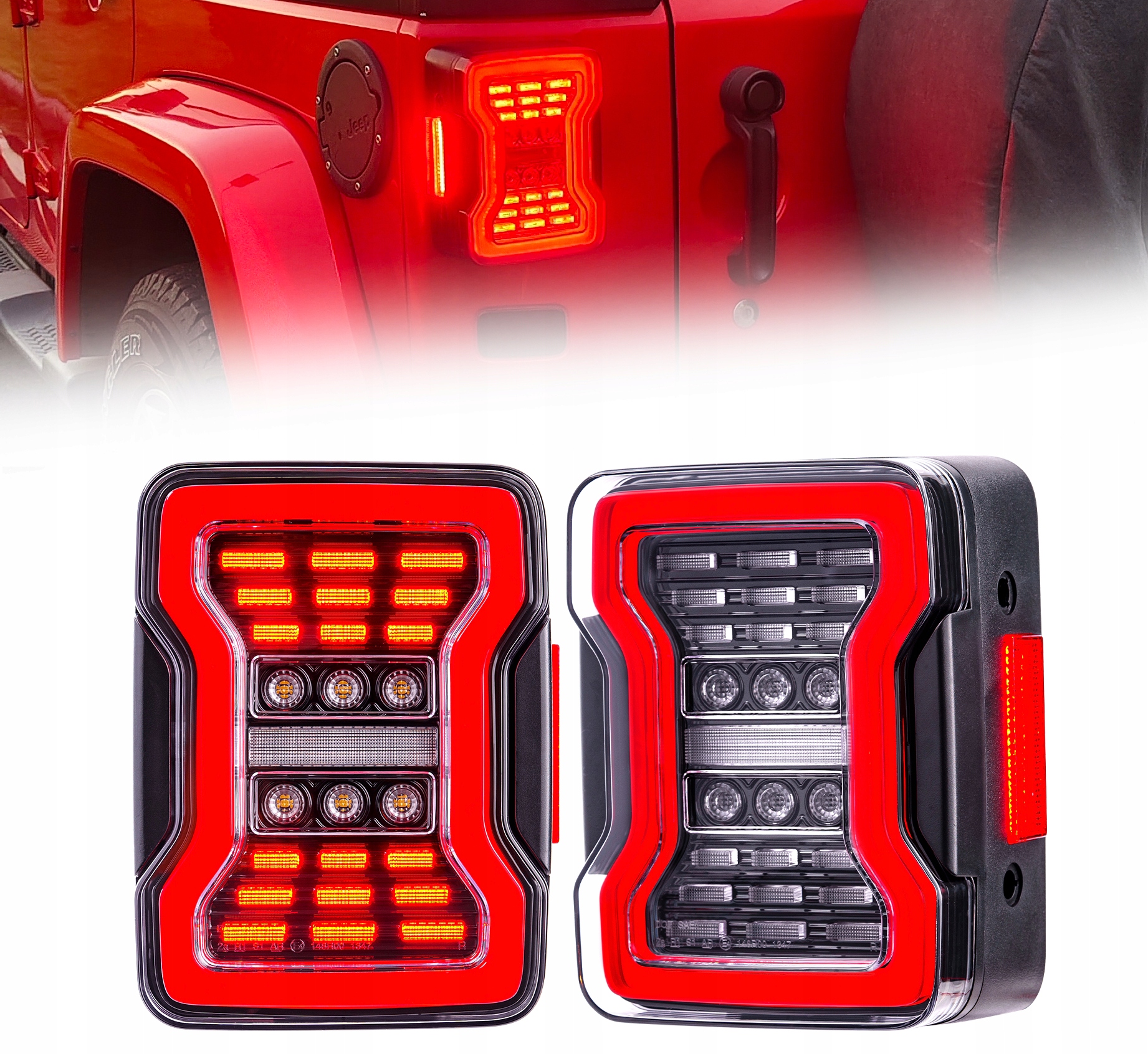 LAMPY TYLNE LED JK 07-18 CLEAR