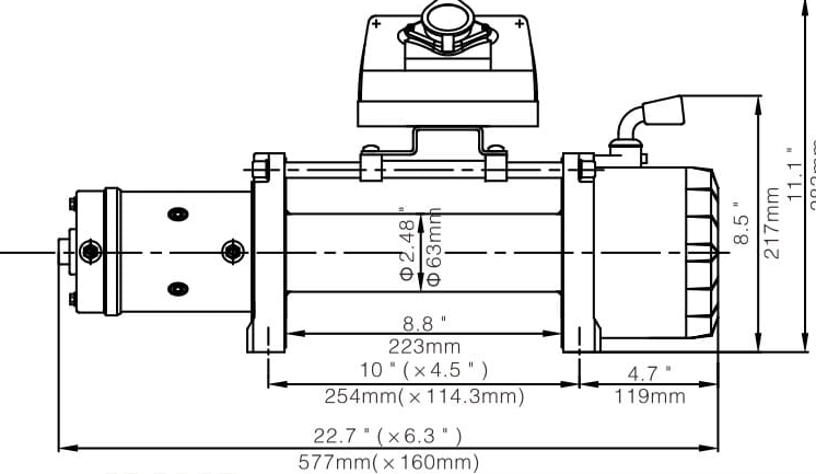 Wyciągarka Samochodowa ESCAPE EVO 9500 LBS EWX-QF (12V) – Ultra Szybka - obrazek 4