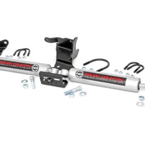 Podwójny stabilizator kierownicy Rough Country N3 – Jeep Gladiator JT / Wrangler JL (2018–2025) – 2,5″–8″ Lift